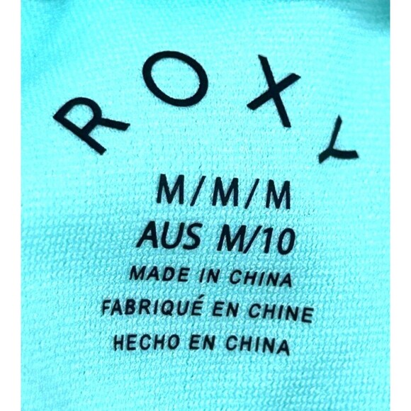 Roxy Mind Of Freedom Womens Size M Light Green Bikini Top Ribbed Swimsuit T4 - Picture 11 of 13